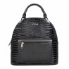 Рюкзак кожаный Desisan 6001-633 черный мелкий кроко